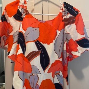 Floral print midi dress